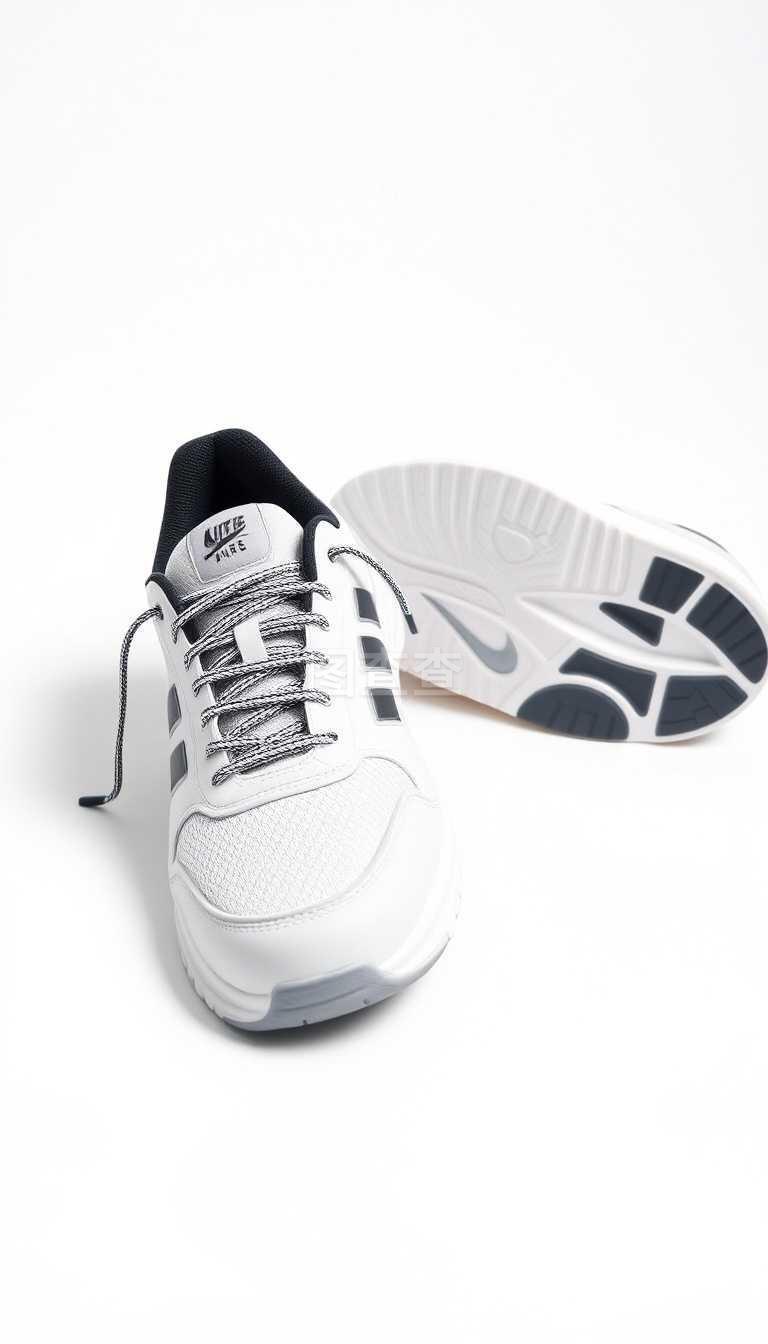 靜默的宣言 白色背景上的運動鞋與運動服